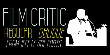 FILM CRITIC JNL by Jeff Levine Fonts — Decorative Font — thumbnail 1