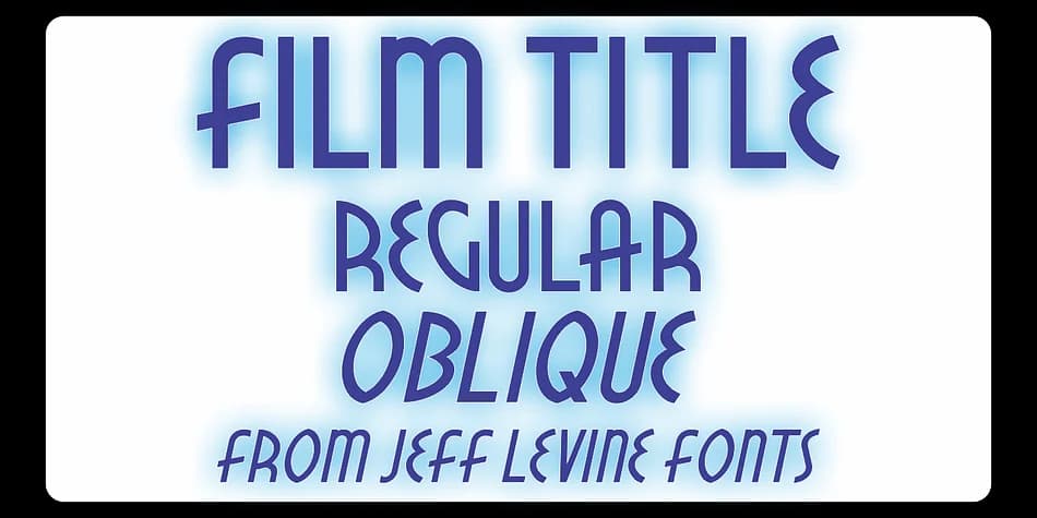 FILM TITLE JNL by Jeff Levine Fonts — Decorative Font
