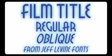 FILM TITLE JNL by Jeff Levine Fonts — Decorative Font — thumbnail 1