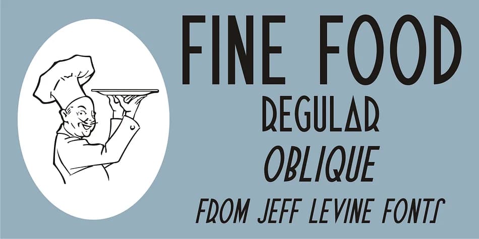 FINE FOOD JNL by Jeff Levine Fonts — Decorative Font