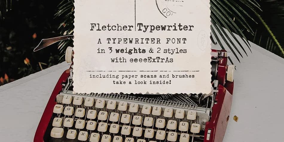 Fletcher Typewriter Font & Extras by Ana's Fonts — Dingbats Font
