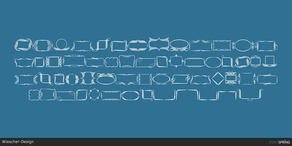 Fleuron Labels by Wiescher-Design — Dingbats Font