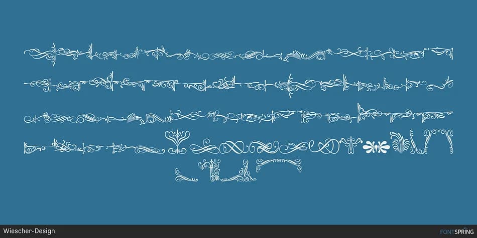 Fleurons Five by Wiescher-Design — Dingbats Font