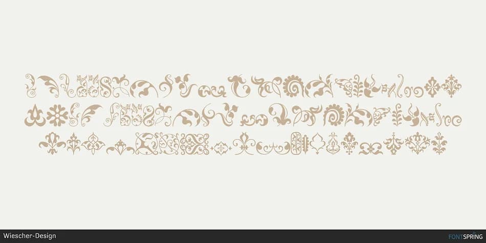 Fleurons Four by Wiescher-Design — Dingbats Font