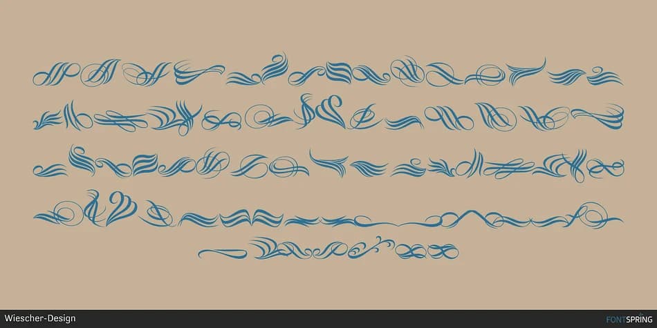 Fleurons Six by Wiescher-Design — Dingbats Font