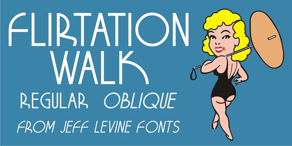 FLIRTATION WALK JNL by Jeff Levine Fonts — Decorative Font