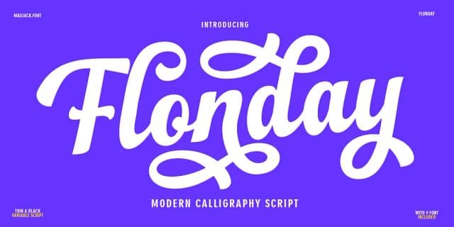 Flonday by madjack.font — Script Handwritten Font