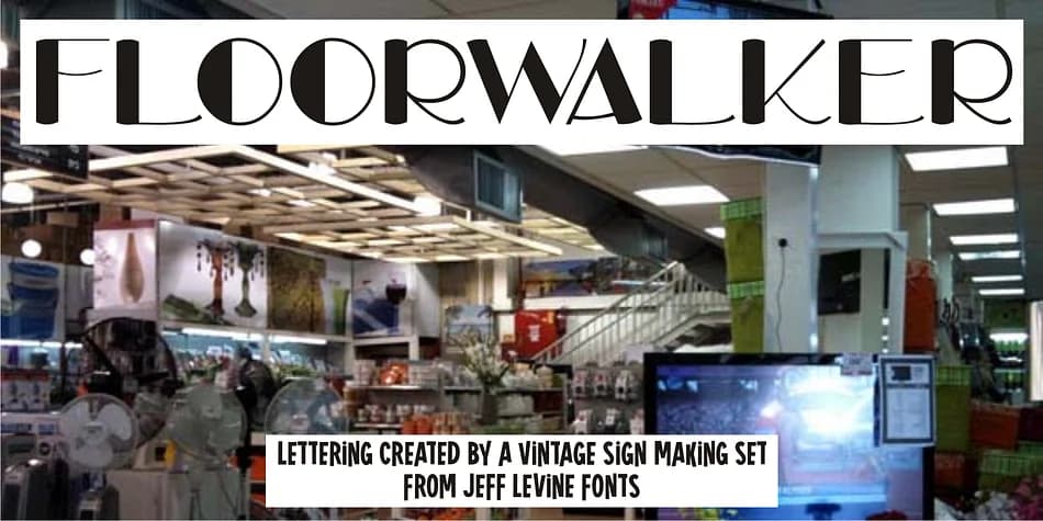 FLOORWALKER JNL by Jeff Levine Fonts — Decorative Font