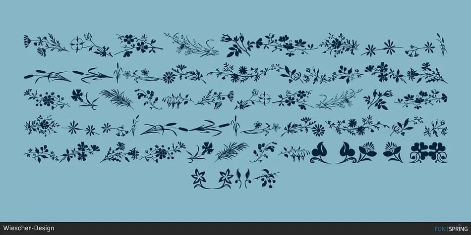 Floralissimo by Wiescher-Design — Dingbats Font