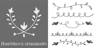 Flourishes and Ornaments by Outside the Line — Dingbats Font — thumbnail 2