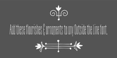 Flourishes and Ornaments by Outside the Line — Dingbats Font — thumbnail 4