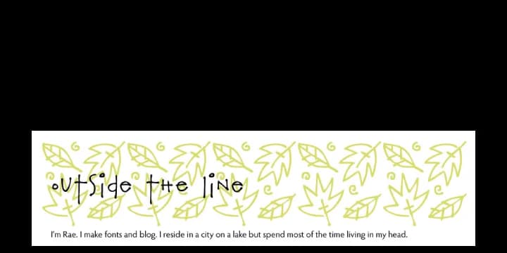 Flower and Leaf Borders by Outside the Line — Dingbats Font