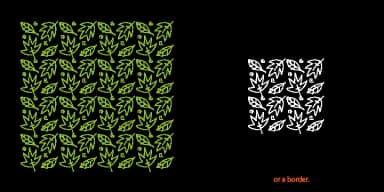 Flower and Leaf Borders by Outside the Line — Dingbats Font — thumbnail 2