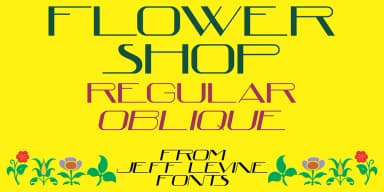 FLOWER SHOP JNL by Jeff Levine Fonts — Decorative Font — thumbnail 1