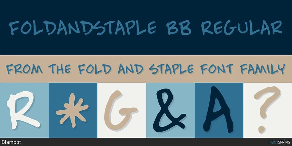 FOLD AND STAPLE by Blambot — Decorative Font