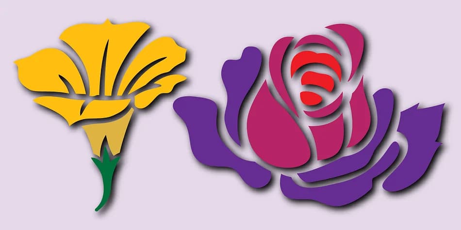 FolkArtFlowers by Gerald Gallo Fonts — Dingbats Font