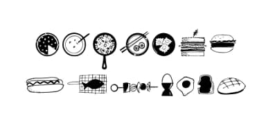 Food Doodles Too by Outside the Line — Dingbats Font — thumbnail 2