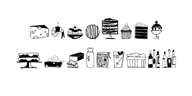 Food Doodles Too by Outside the Line — Dingbats Font — thumbnail 3