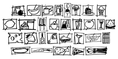 Food Doodles by Outside the Line — Dingbats Font — thumbnail 2