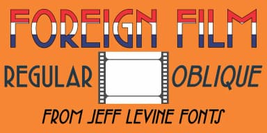 FOREIGN FILM JNL by Jeff Levine Fonts — Decorative Font — thumbnail 1