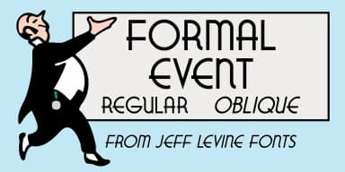 FORMAL EVENT JNL by Jeff Levine Fonts — Decorative Font — thumbnail 1