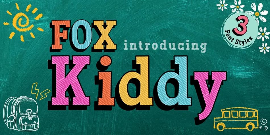 Fox Kiddy : 3 by Fox7 — Decorative Font — preview 1