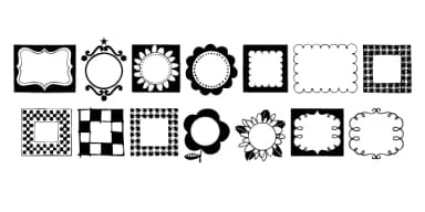 Frames and Borders Too by Outside the Line — Dingbats Font — thumbnail 5