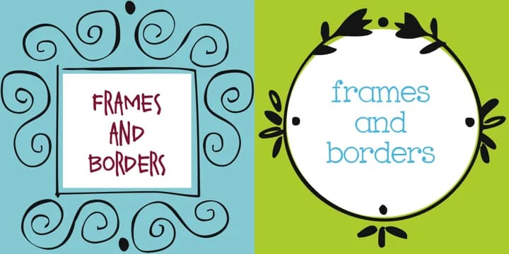 Frames and Borders by Outside the Line — Dingbats Font — preview 1
