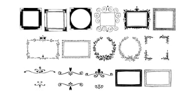 Frames and Borders by Outside the Line — Dingbats Font — thumbnail 6