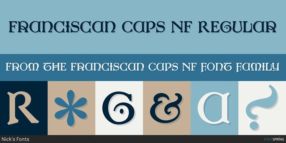 Franciscan Caps NF by Nick's Fonts — Decorative Font