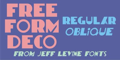FREE FORM DECO JNL by Jeff Levine Fonts — Decorative Font — thumbnail 1