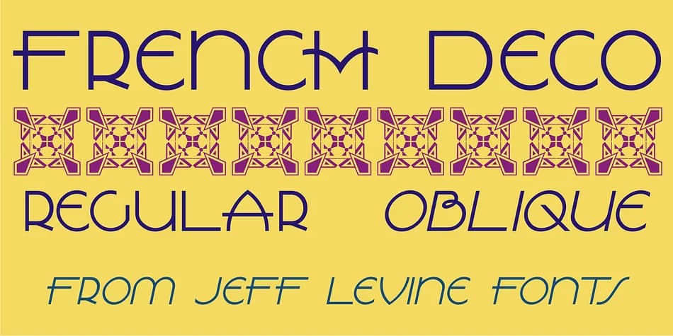 FRENCH DECO JNL by Jeff Levine Fonts — Decorative Font