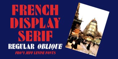 French Display Sans JNL by Jeff Levine Fonts — Decorative Font — thumbnail 1