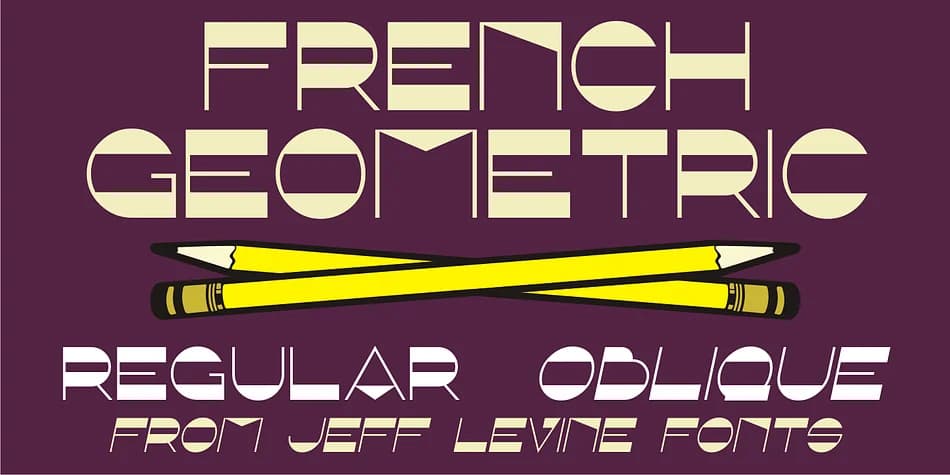 FRENCH GEOMETRIC JNL by Jeff Levine Fonts — Decorative Font