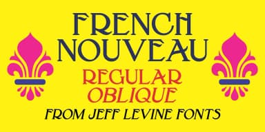 FRENCH NOUVEAU JNL by Jeff Levine Fonts — Decorative Font — thumbnail 1