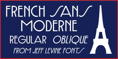 French Sans Moderne JNL by Jeff Levine Fonts — Decorative Font — thumbnail 1