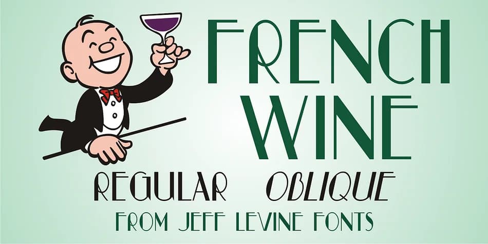 FRENCH WINE JNL by Jeff Levine Fonts — Decorative Font