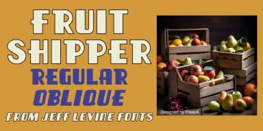 Fruit Shipper JNL by Jeff Levine Fonts — Decorative Font — thumbnail 1