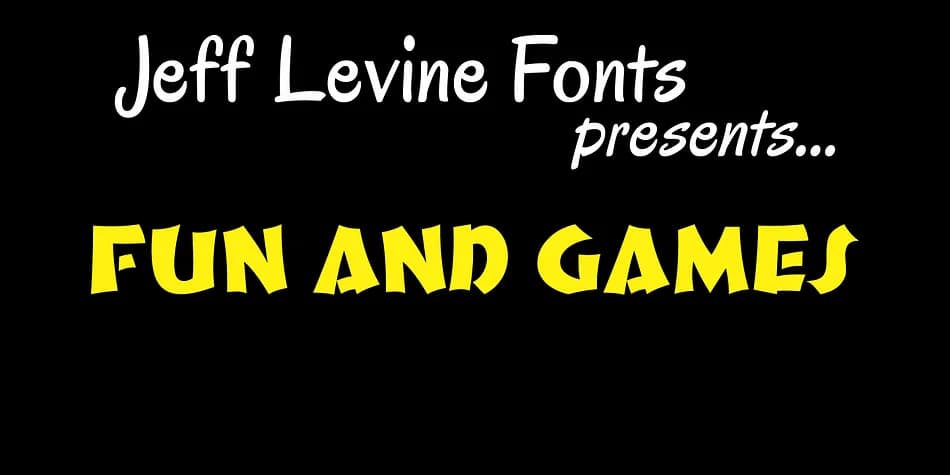 Fun and Games JNL by Jeff Levine Fonts — Decorative Font