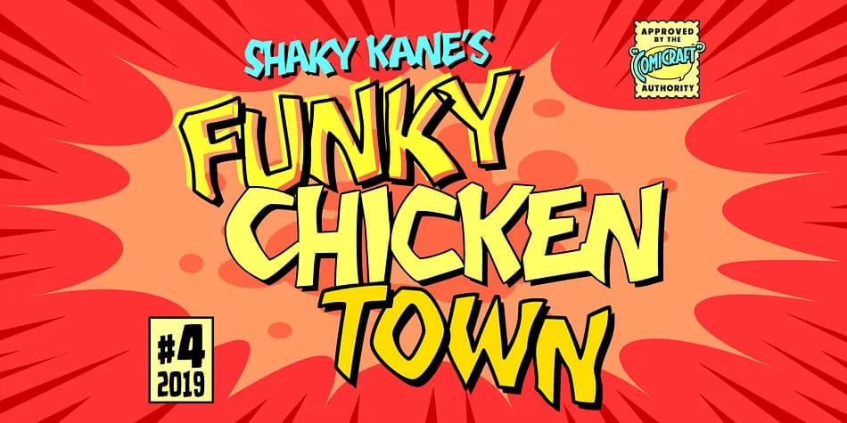 FUNKY CHICKEN TOWN by Comicraft — Decorative Font