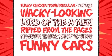 FUNKY CHICKEN TOWN by Comicraft — Decorative Font — thumbnail 3