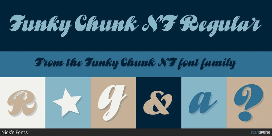 Funky Chunk NF by Nick's Fonts — Script Handwritten Font