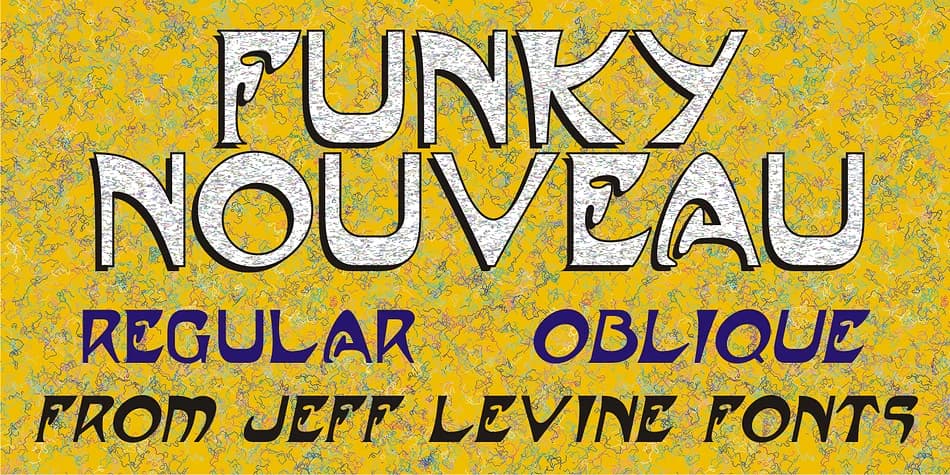 FUNKY NOUVEAU JNL by Jeff Levine Fonts — Decorative Font