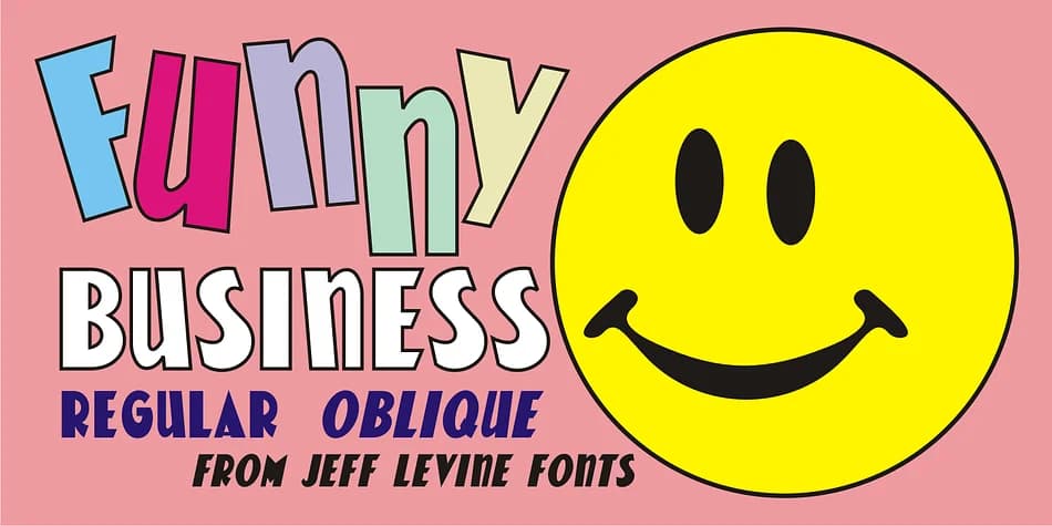 FUNNY BUSINESS JNL by Jeff Levine Fonts — Decorative Font