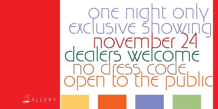 Gallery by Canada Type — Decorative Font