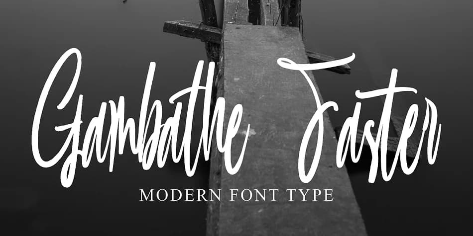 Gambathe Faster by Ayska — Script Handwritten Font