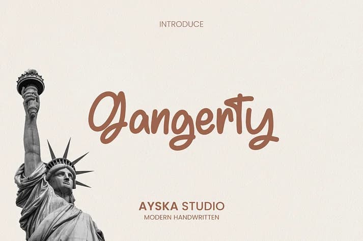 Gangerty by Ayska — Script Handwritten Font