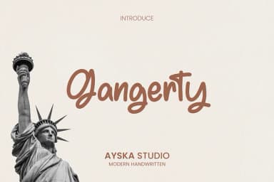Gangerty by Ayska — Script Handwritten Font — thumbnail 1