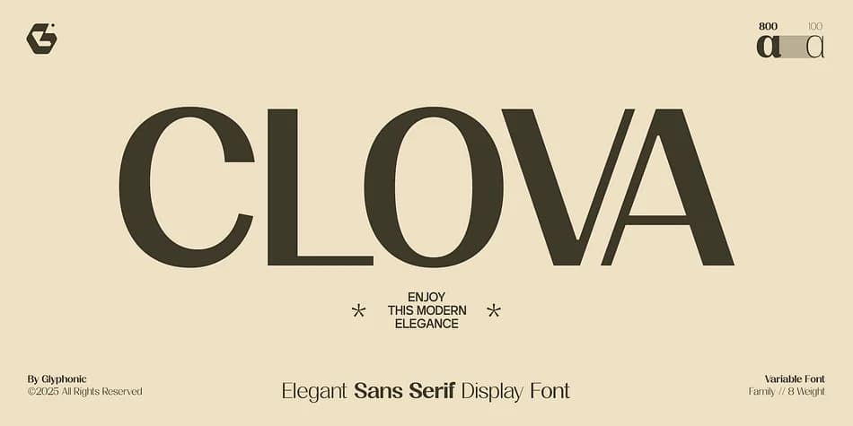 GC Clova by Glyphonic — Display Font — preview 1
