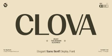 GC Clova by Glyphonic — Display Font — thumbnail 1